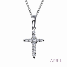 April Birthstone Necklace Artisan Accent