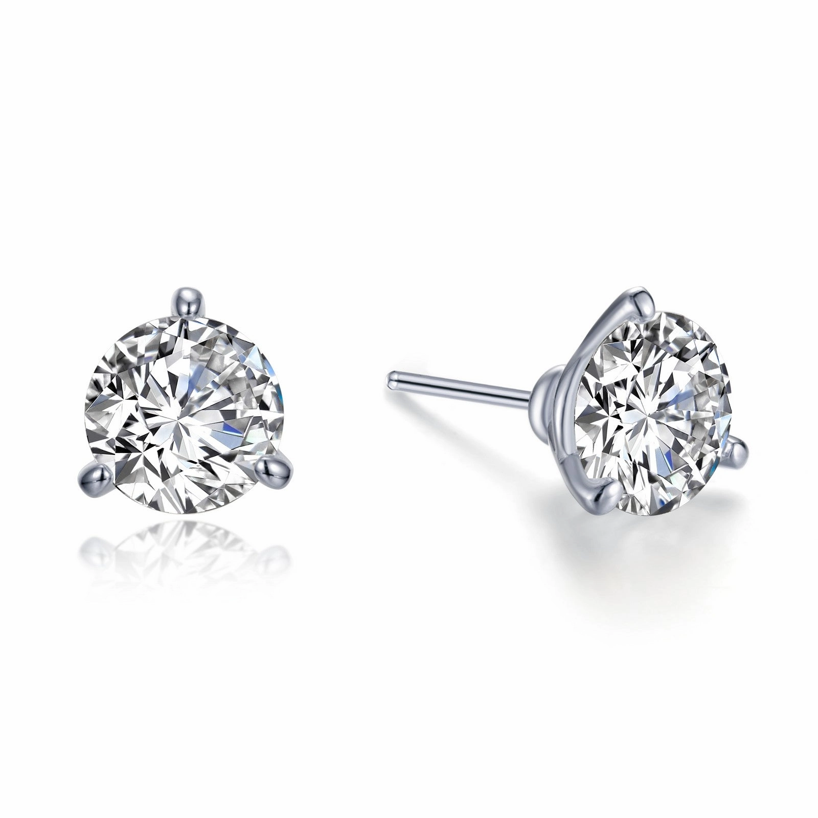 Gleaming Highlight Lafonn 4ctw Martini Stud Earrings