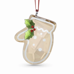 Swarovski Holiday Cheers Gingerbread Glove Ornament Golden Accent