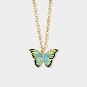 Green Butterfly Necklace Durable Jewelry