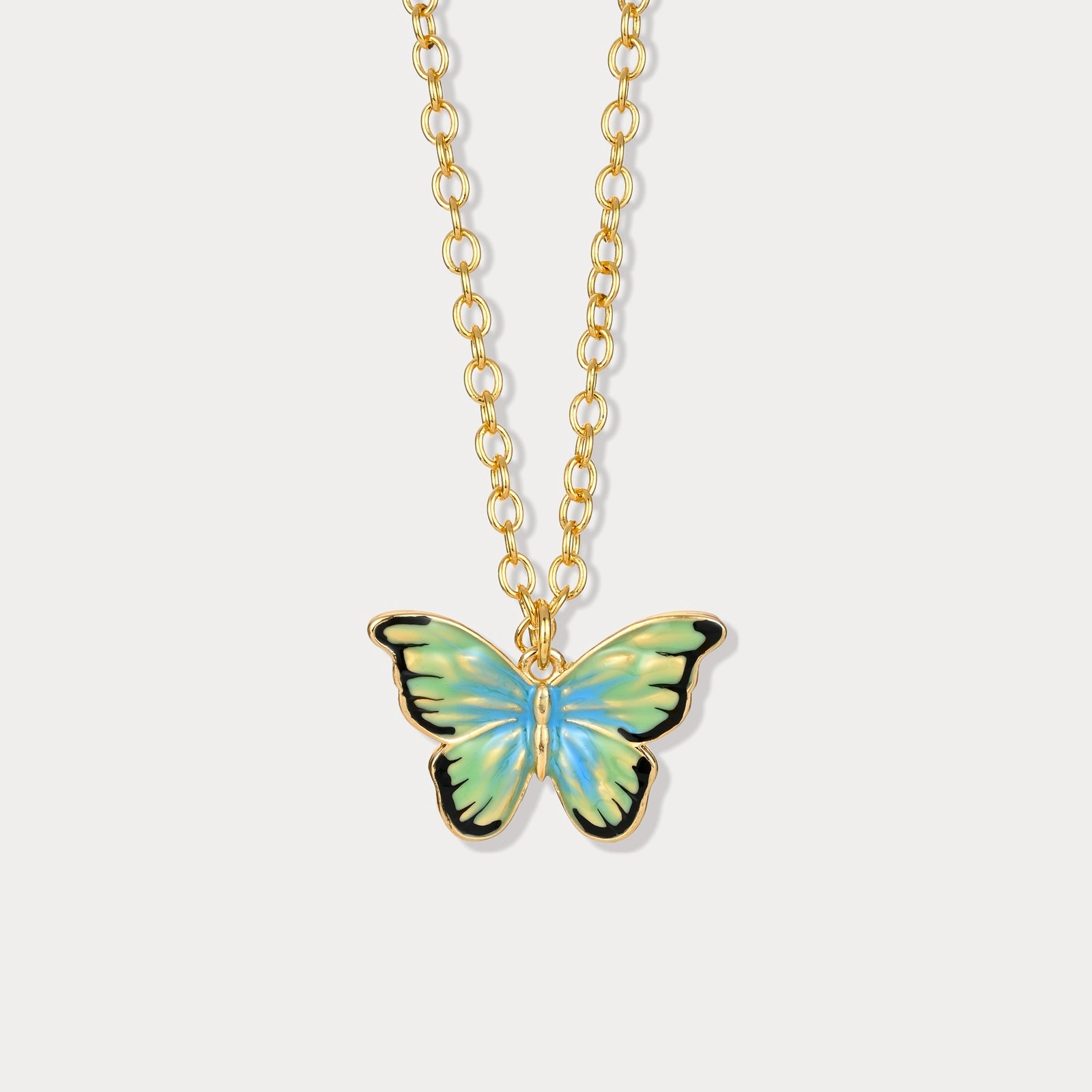Green Butterfly Necklace Durable Jewelry