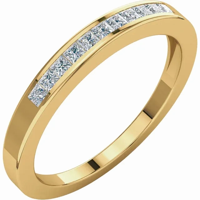 Balanced Detail Universal Fit 14K Yellow 1/4 CTW Diamond Anniversary Band Size 6