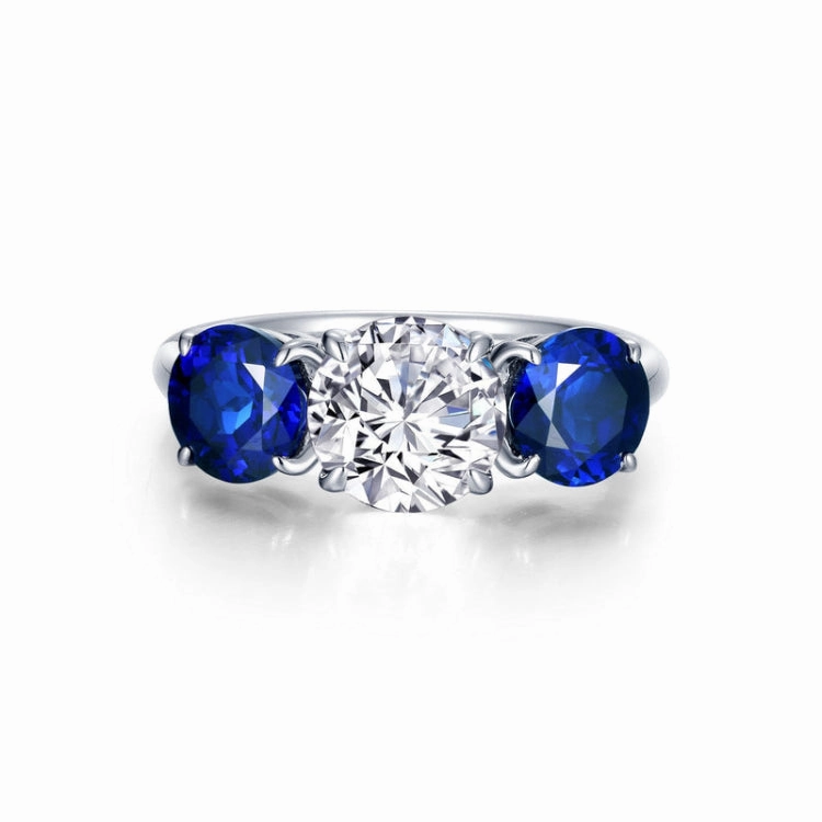clean look Light Pop Fancy Lab-Grown Sapphire Three-Stone Ring
