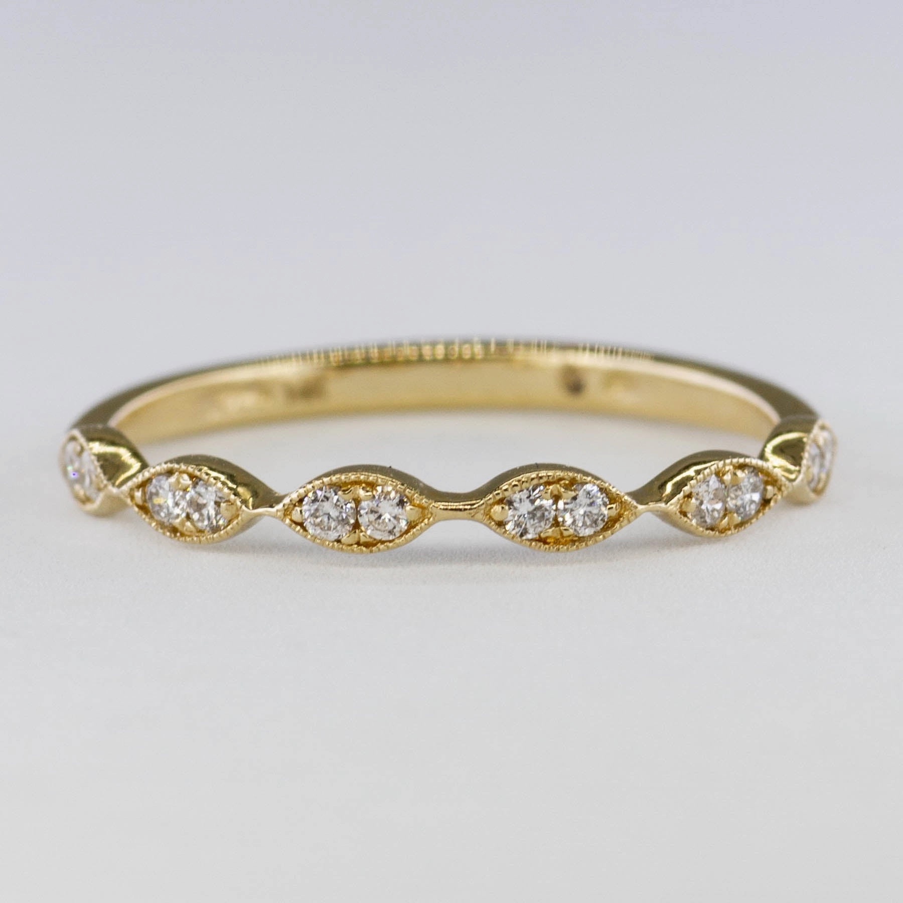 '100 Ways' Art Deco Inspired Wedding Bands | Options Available | 0.15ctw | Bold Appeal Understated Form