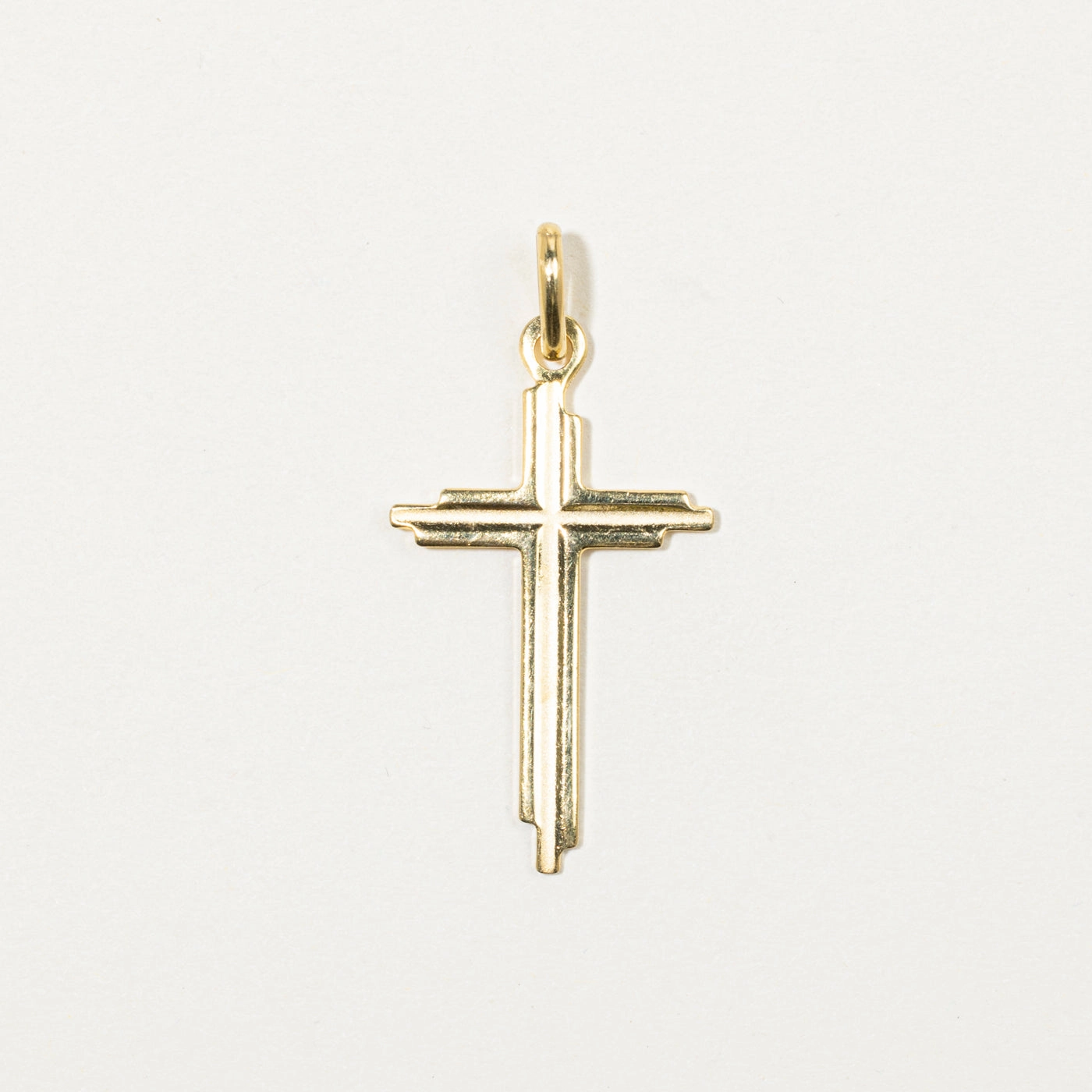 Vogue Style Italian 10k Yellow Gold Cross Charm