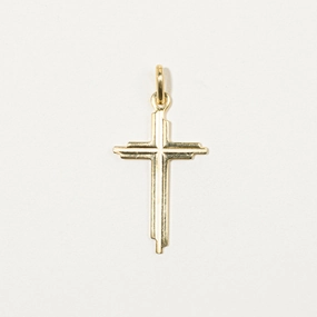 Vogue Style Italian 10k Yellow Gold Cross Charm