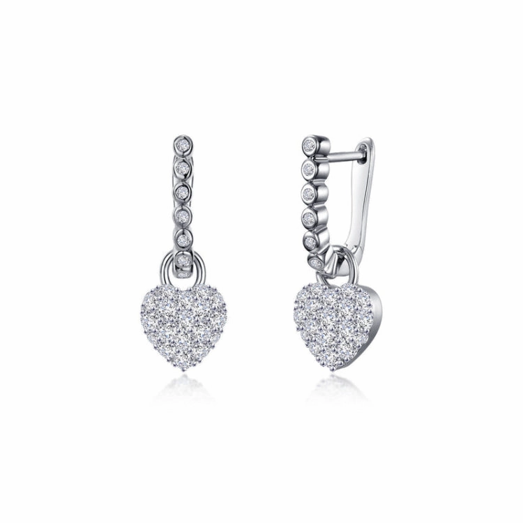 Shimmer Effect Enchanted Look Heart Earrings