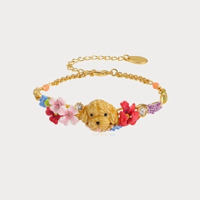 Laser Cutouts Goldendoodle Dog Bracelet