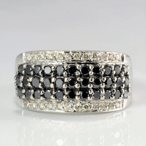 Black Diamond Grid Band | 0.78 ctw | SZ 7 Refined Detailing