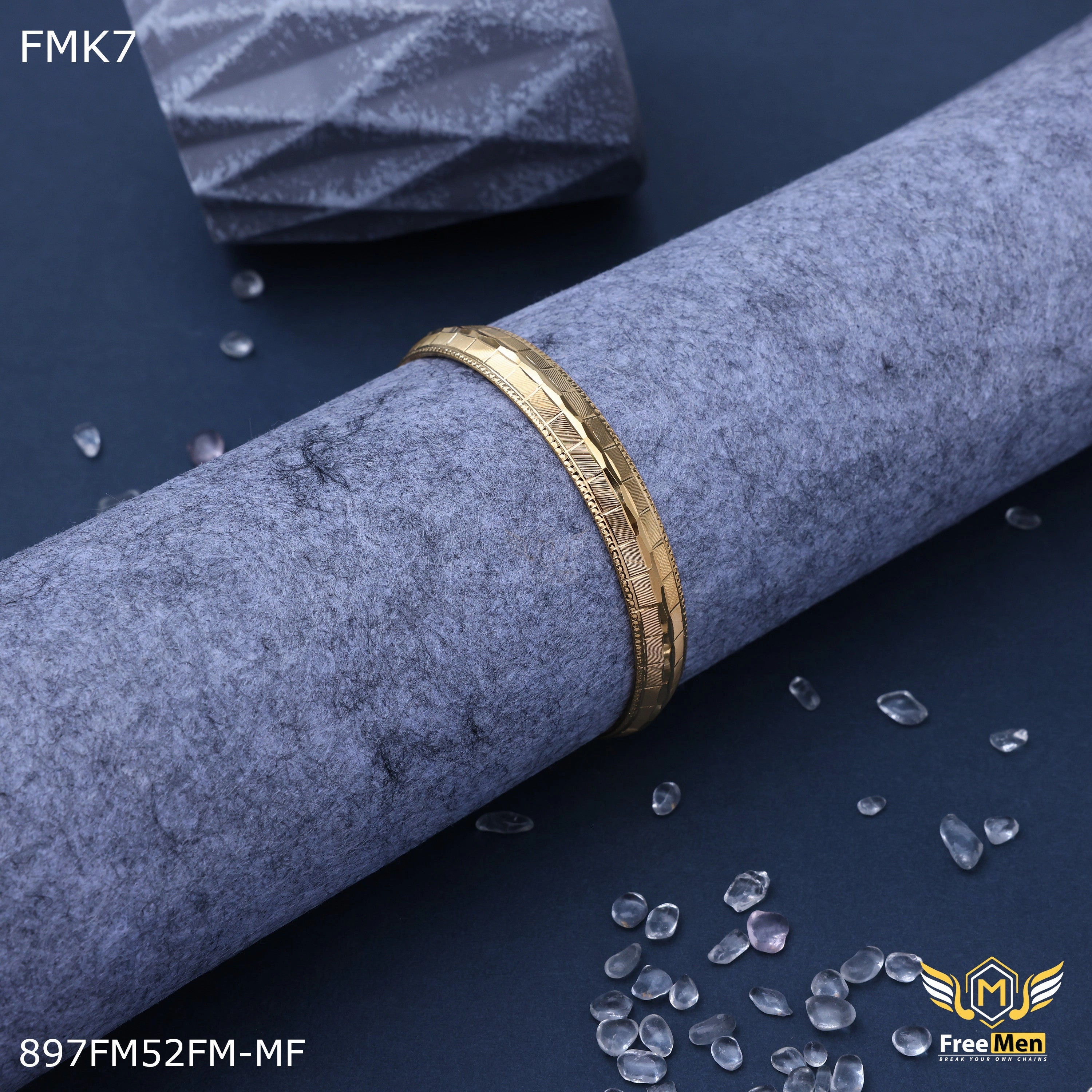 Soft color Freemen Square cutting IGP Kada  - FMK7