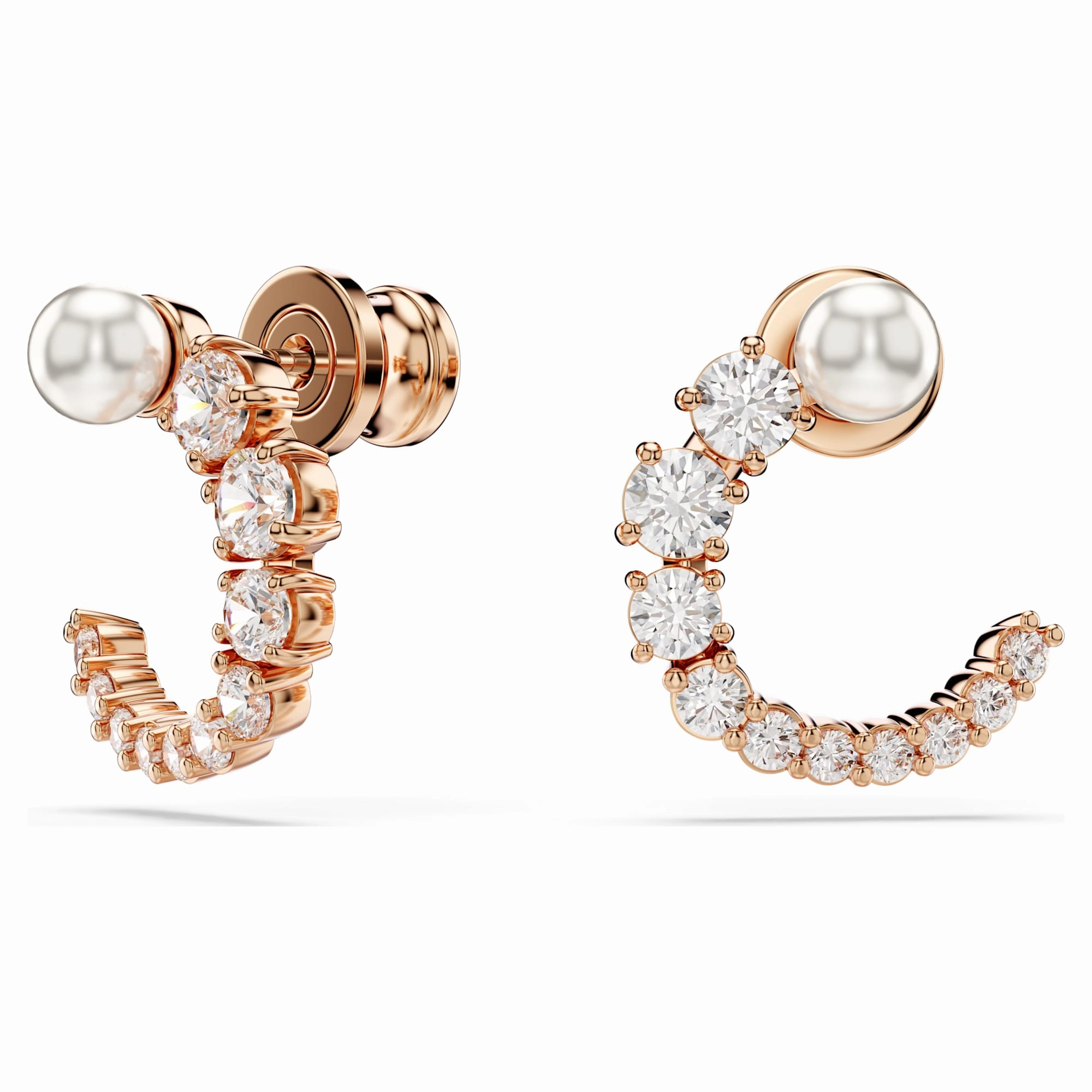 Rich Texture Elegant Touch Pieces Swarovski Matrix Hoop Earrings