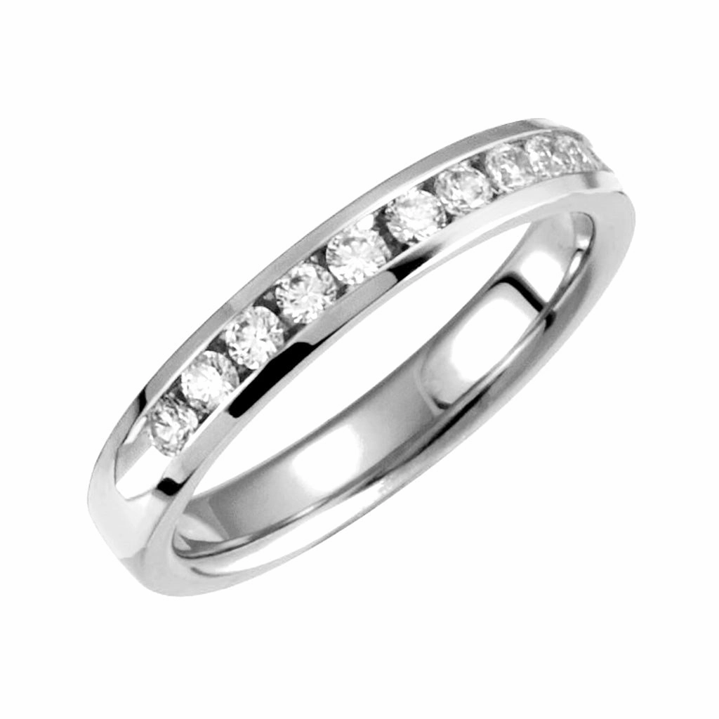 Bremer Jewelry Channel Set Diamond Wedding Ring in 14K White Gold (0.10ctw) Low-Cost Expression