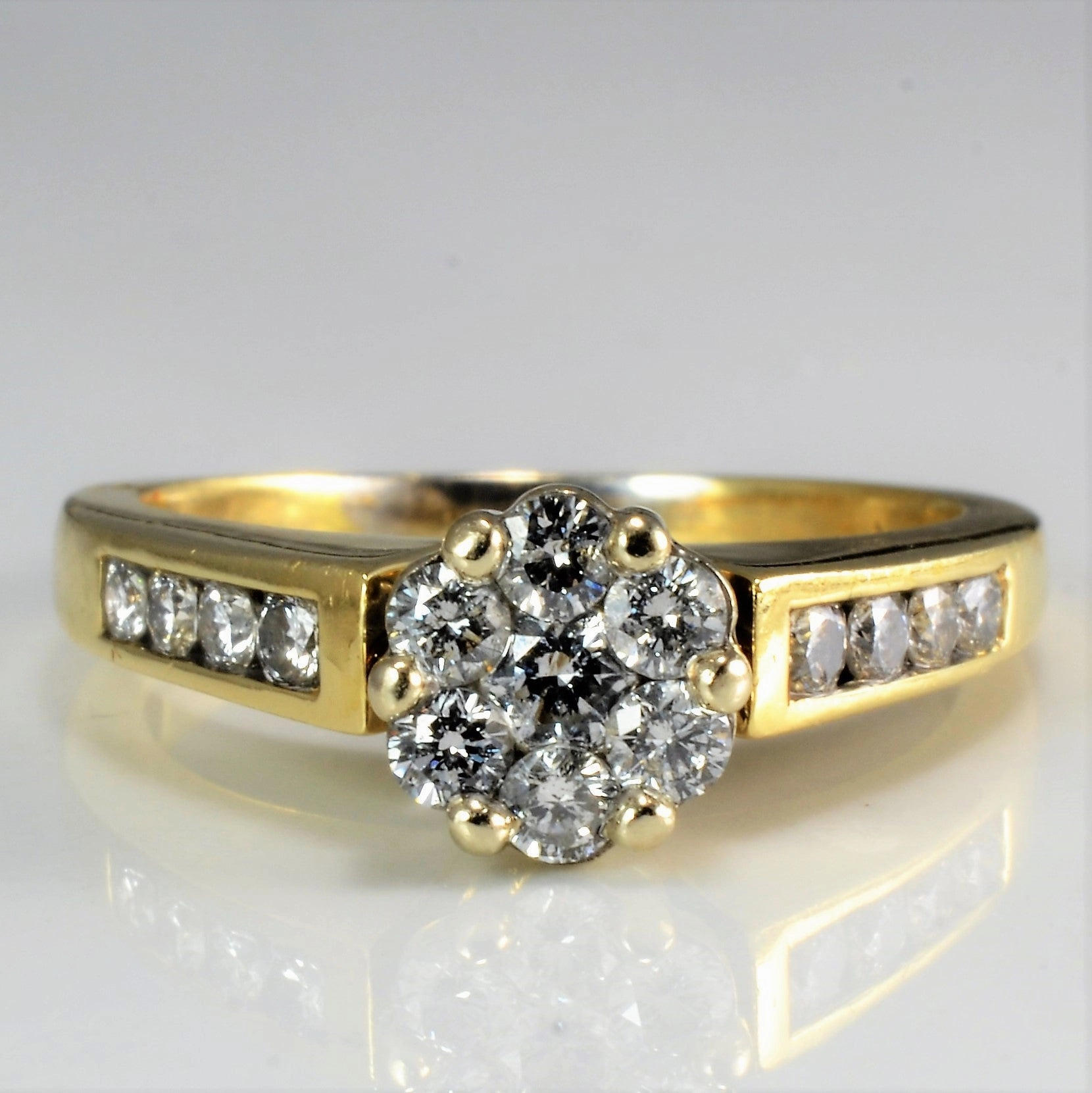 Classic Gift Romantic Spark High Set Cluster Diamond Ring | 0.55ctw | SZ 7 |