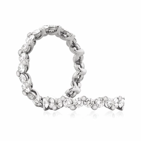 A. Jaffe Metropolitan Eternity Diamond Wedding Band in White Gold Clean Spark Designer Decoration