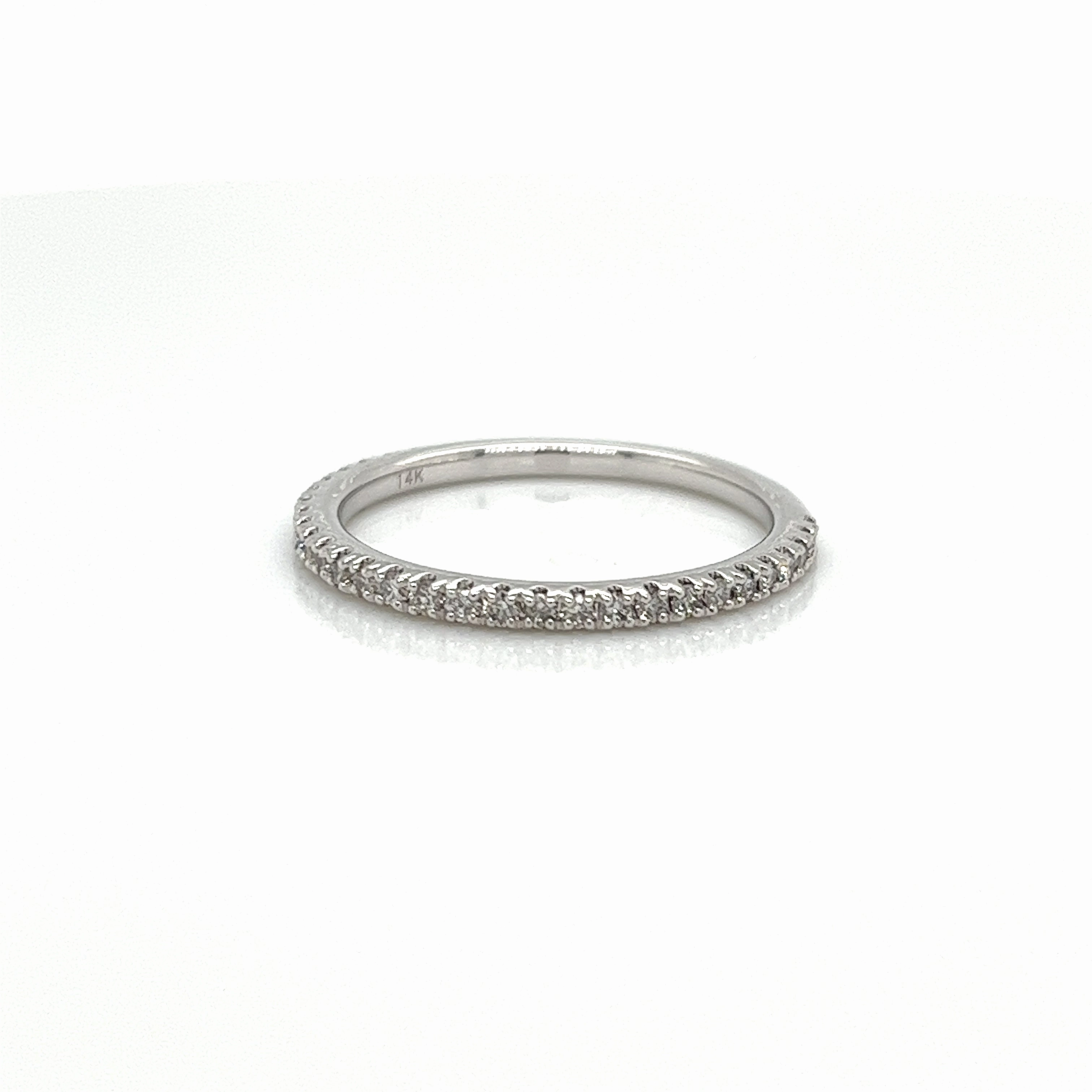 Half Anniversary Diamond Wedding Ring in 14K White Gold (0.25ctw) Featured Item Vintage Style