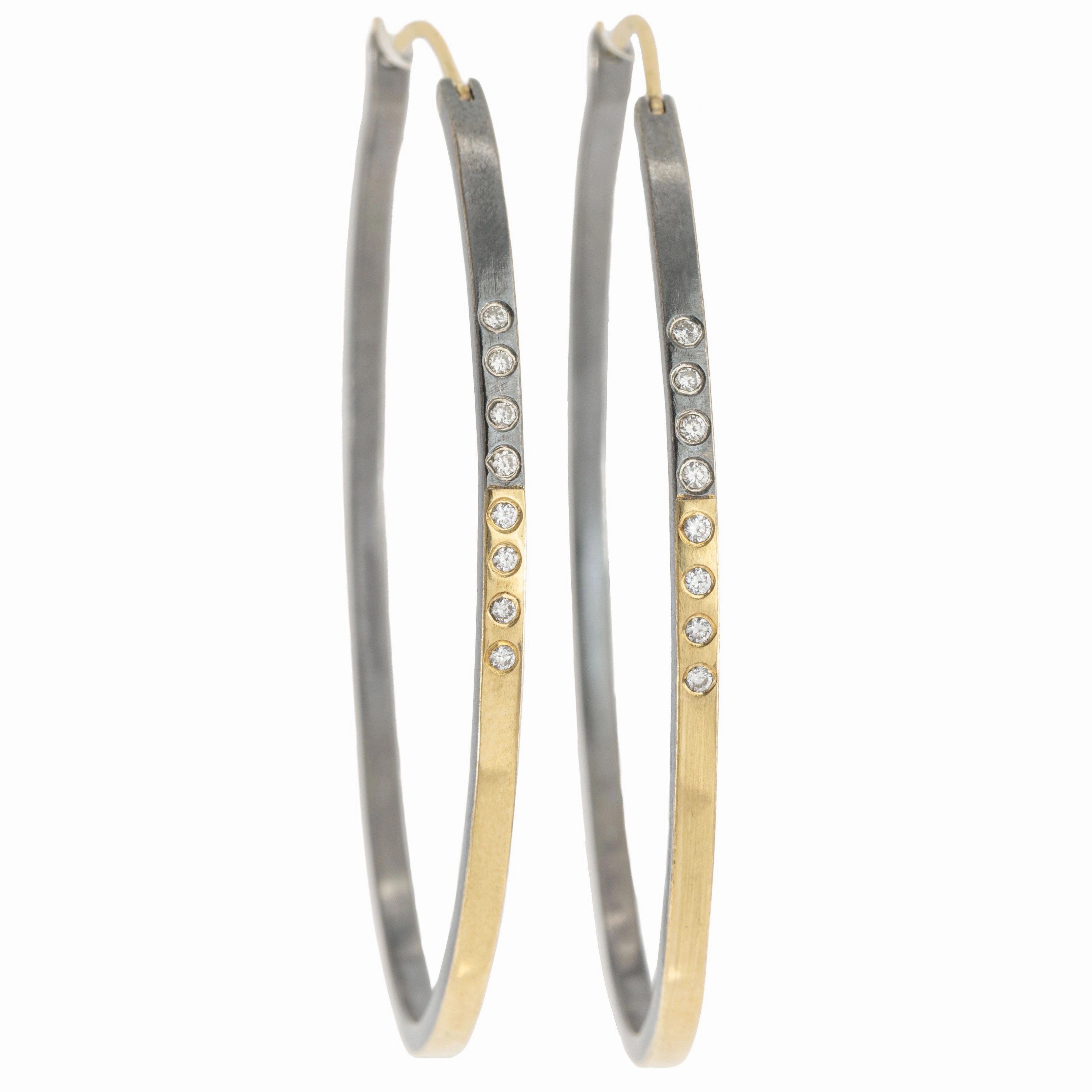 Hoop Dream Earrings 2.0 - Large  - 18k Gold   Reclaimed Diamonds Luxury Gifts Delicate Shine