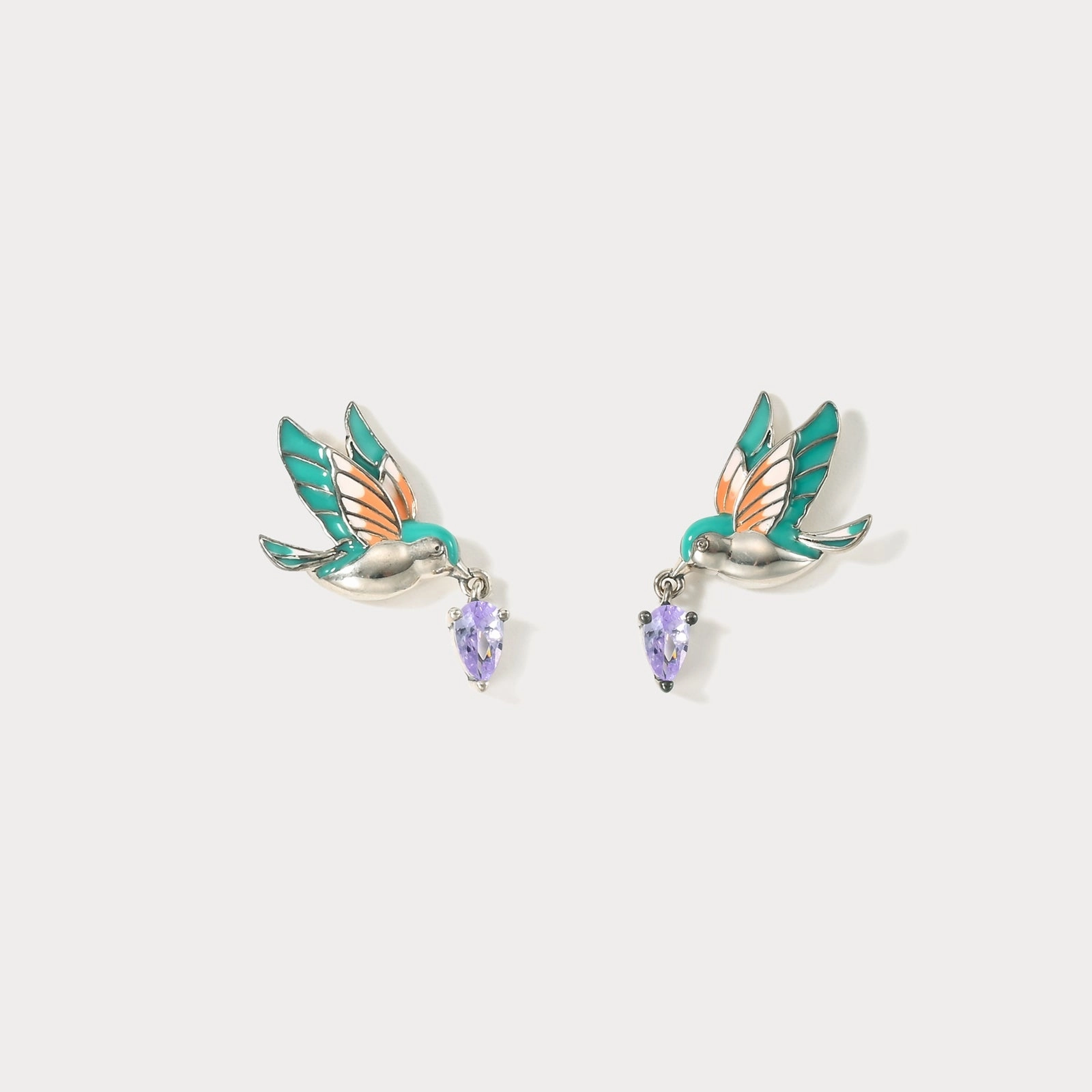 Hummingbird Earrings Miniature Decoration Vintage Style