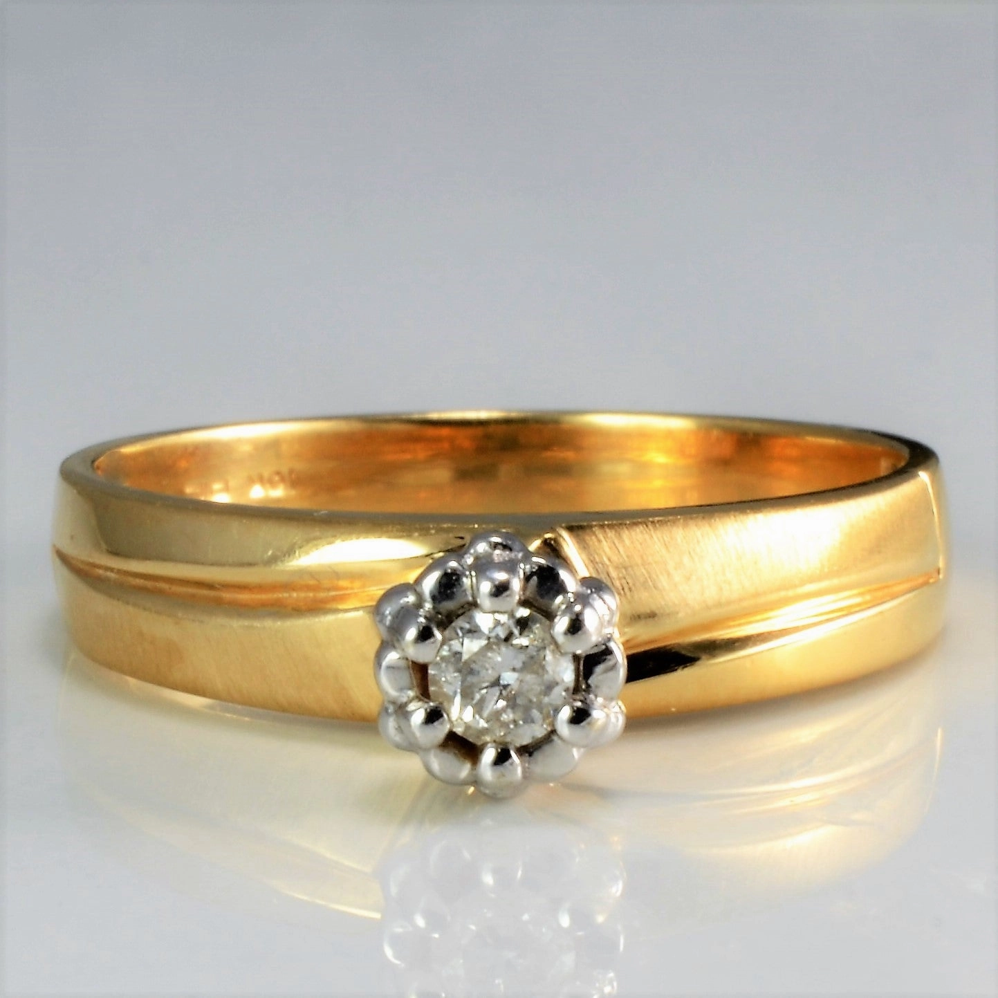 High Set Solitaire Diamond Ring | 0.10ct | SZ 9 | Dynamic Accent