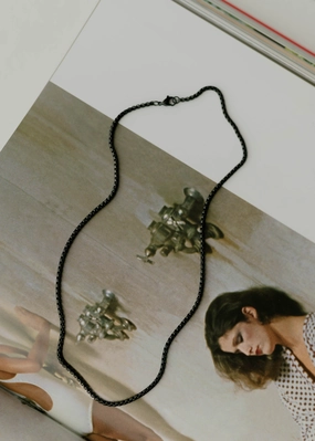 Box Chain Necklace ?C Black Beauty Element