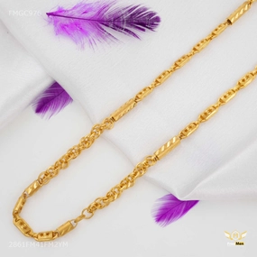 Stunning Piece Gift Fit Indo Pipe with C cut Nawabi gold plated Chain - FMGC976