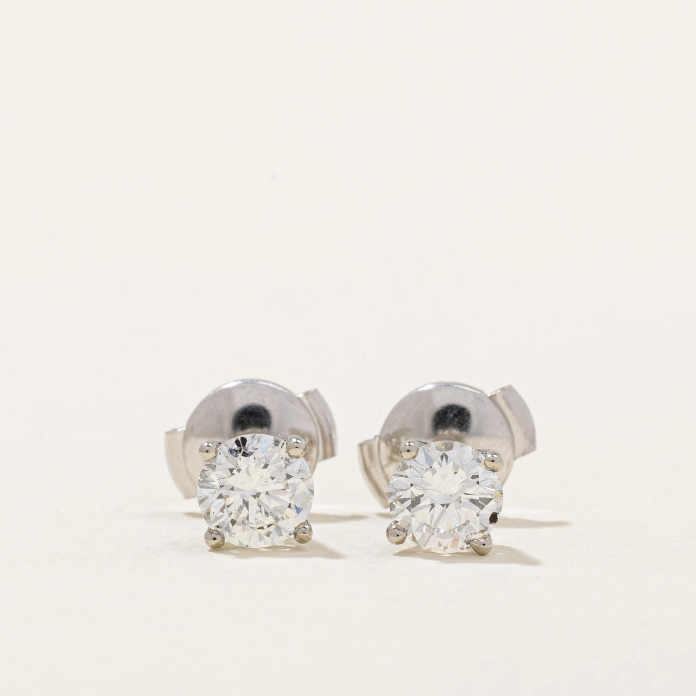 100 Ways' GIA Certified Diamond Stud Earrings | 0.88ctw SI1/SI2 F | Classic Piece