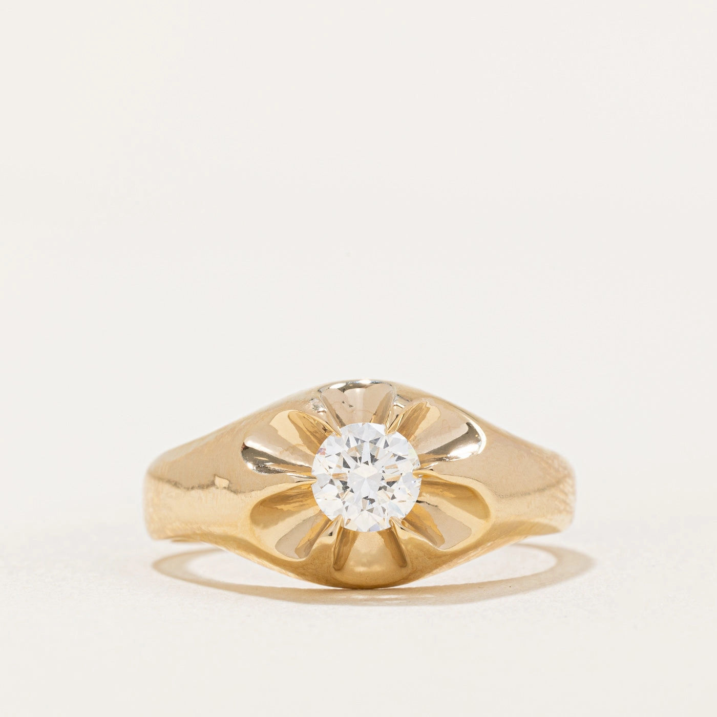 '100 Ways' GIA Certified Diamond Belcher Set Ring | 0.57ct | SZ 9.5 | Gift Fit