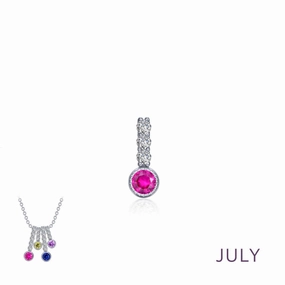Timeless Design Glowing Detail July Birthstone Love Pendant