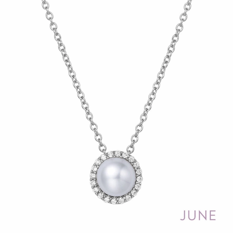 June Birthstone Necklace Graceful Motion