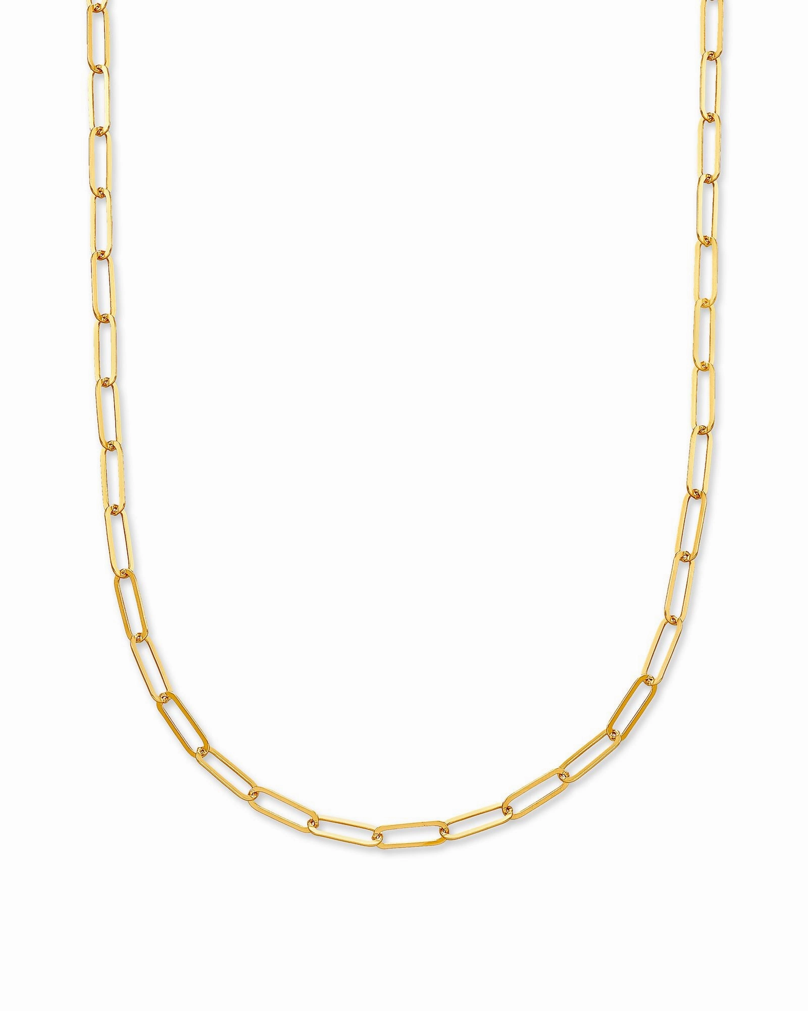 Kendra Scott 22 Inch Large Paperclip Chain Necklace in 18k Gold Vermeil Graceful Edge