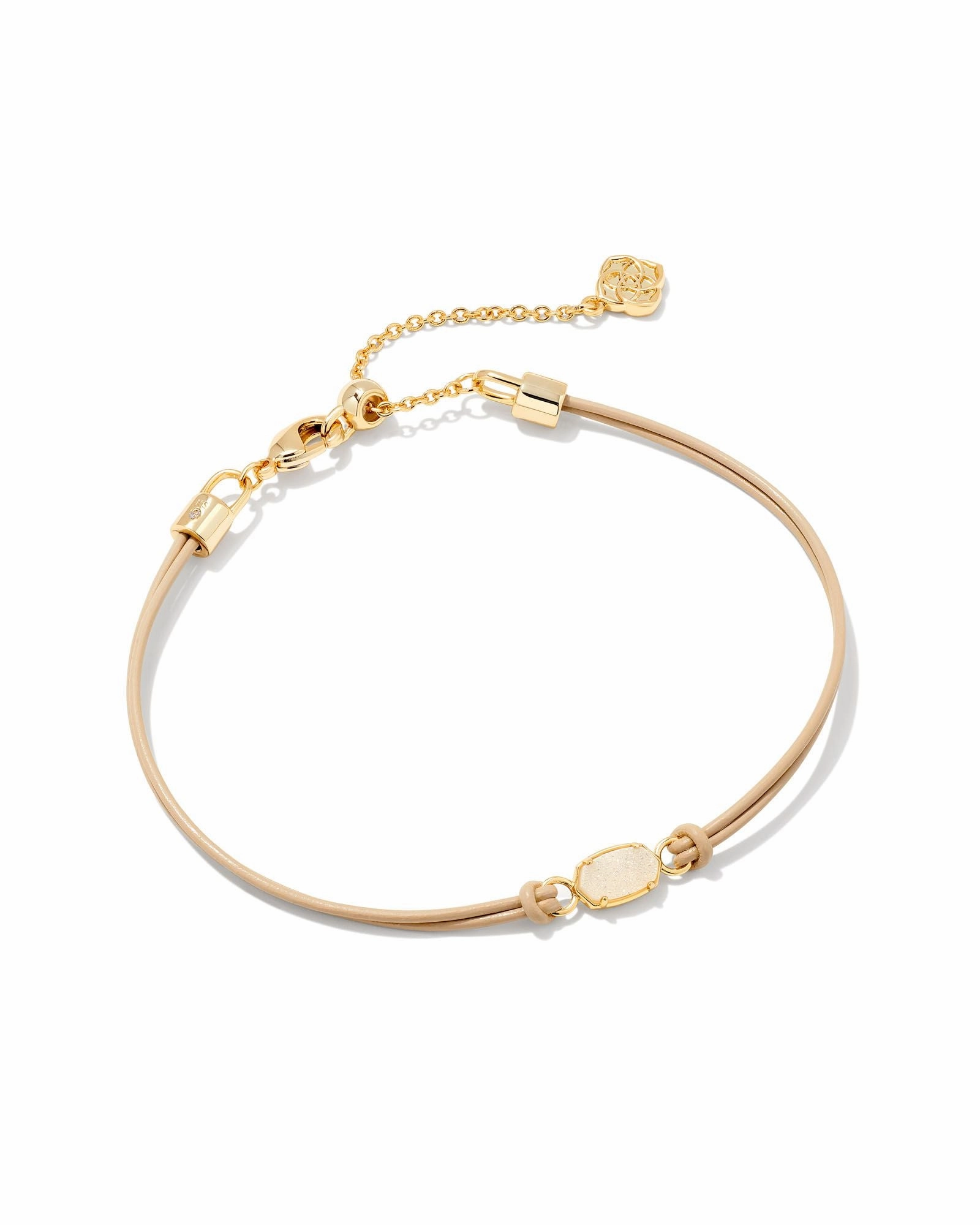 Kendra Scott Emilie Gold Corded Bracelet in Iridescent Drusy Fashion Glow Gifting Vibes