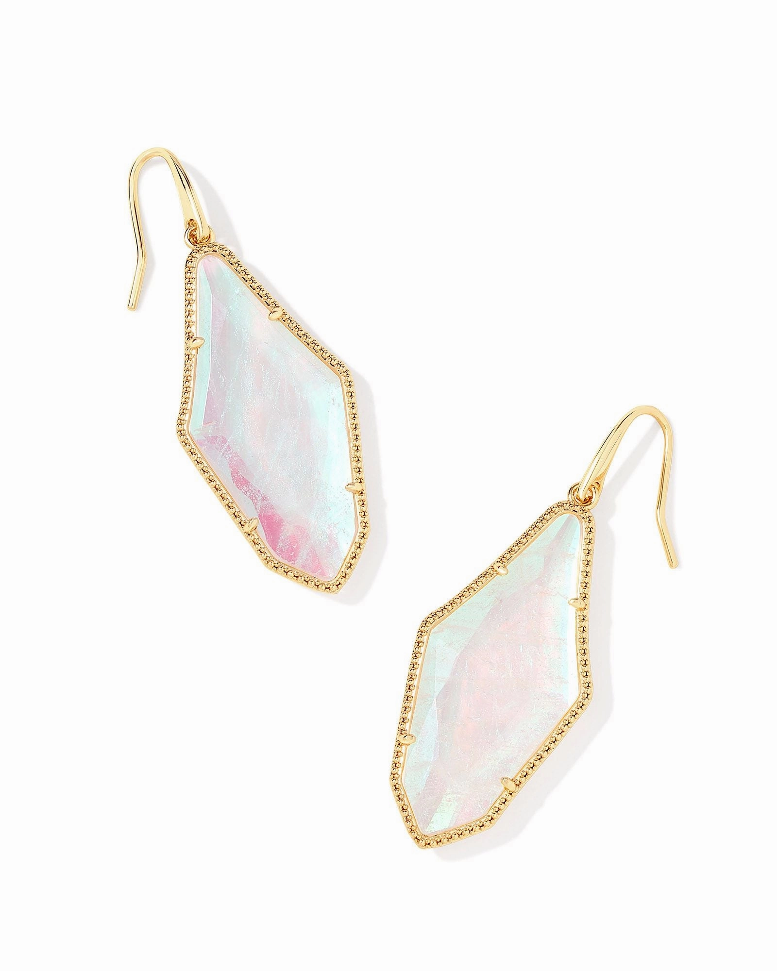Photo Focus Kendra Scott Evelyn Drop Earrings in Gold Rock Crystal Dichroic