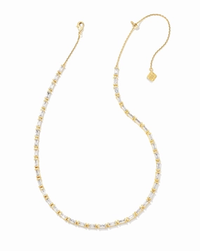 Kendra Scott Juliette Strand Necklace in White Crystal Valentine Gift