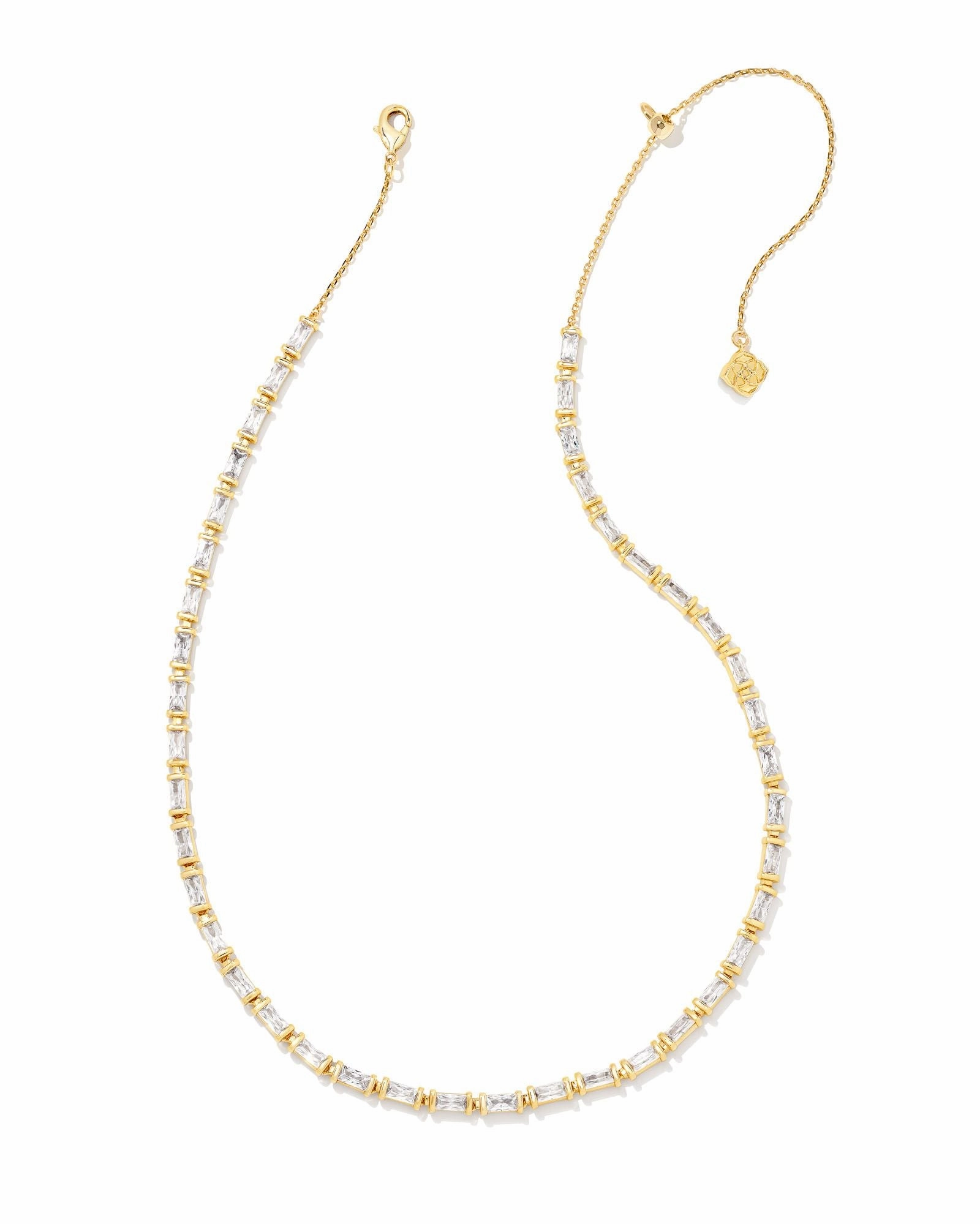 Kendra Scott Juliette Strand Necklace in White Crystal Valentine Gift