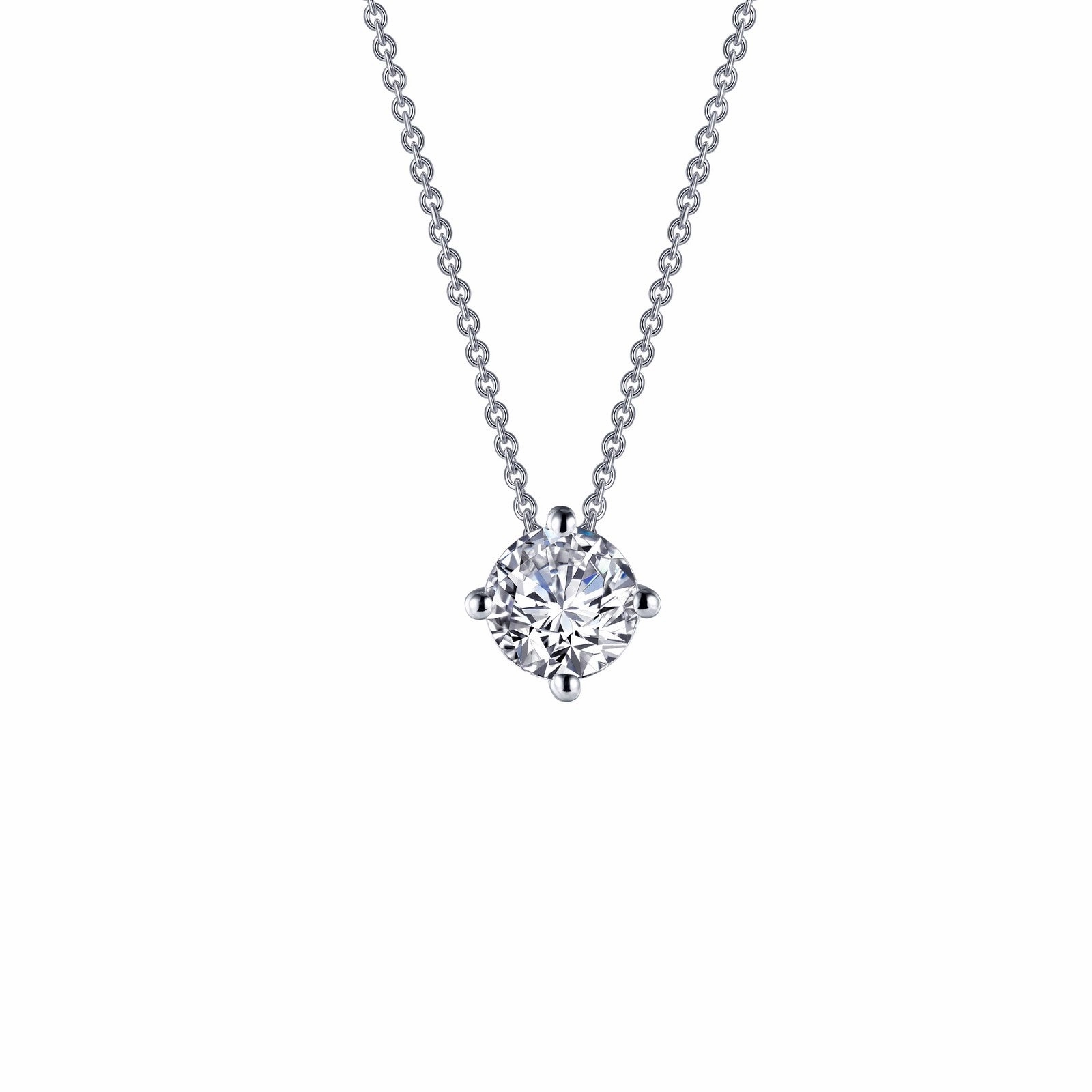 Lafonn 1.50ctw Round Solitaire Necklace Soft Features Bold Detail