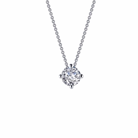 Lafonn 1.50ctw Round Solitaire Necklace Soft Features Bold Detail