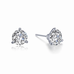 Lafonn 2.5ctw 3-Prong Martini Stud Earrings All Day Look