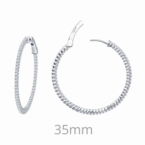 Lafonn 35mm Inside/Outside Hoops Minimal Charm