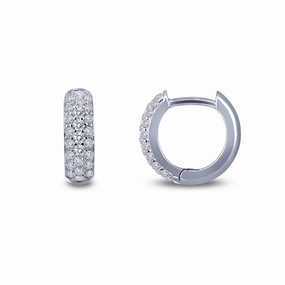 Lafonn 3-Row Huggie Earrings Romantic Spark Dainty Finish