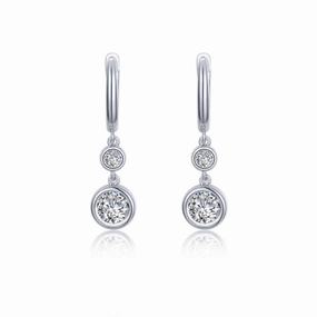 Lafonn Bezel-Set Drop Earrings Exclusive Accessories Formal Detail