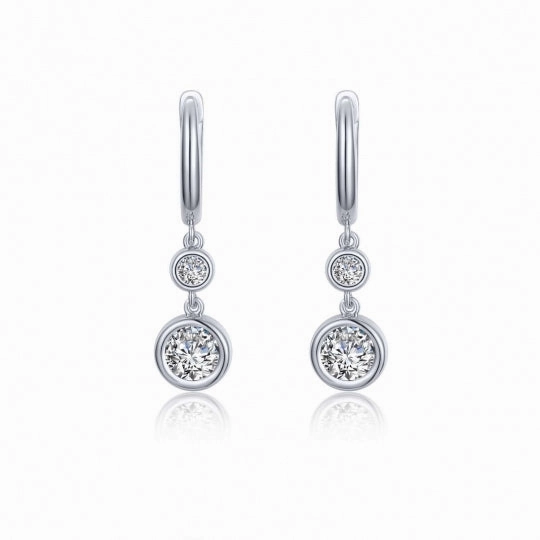 Lafonn Bezel-Set Drop Earrings Exclusive Accessories Formal Detail