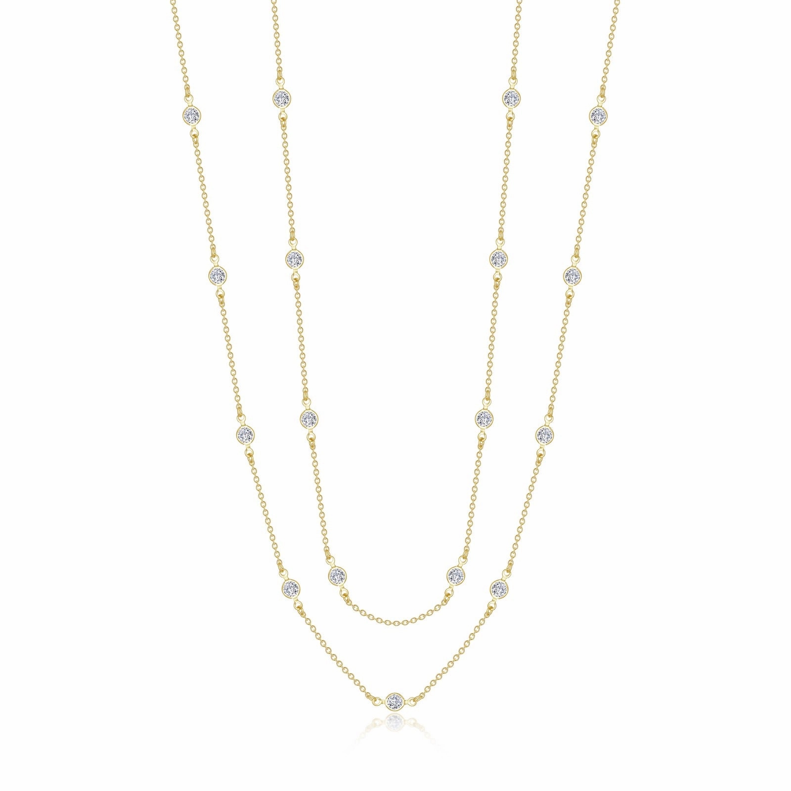 Distinctive Craft Classic Style Lafonn Classic Station Necklace, 36"
