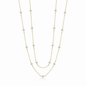 Distinctive Craft Classic Style Lafonn Classic Station Necklace, 36"