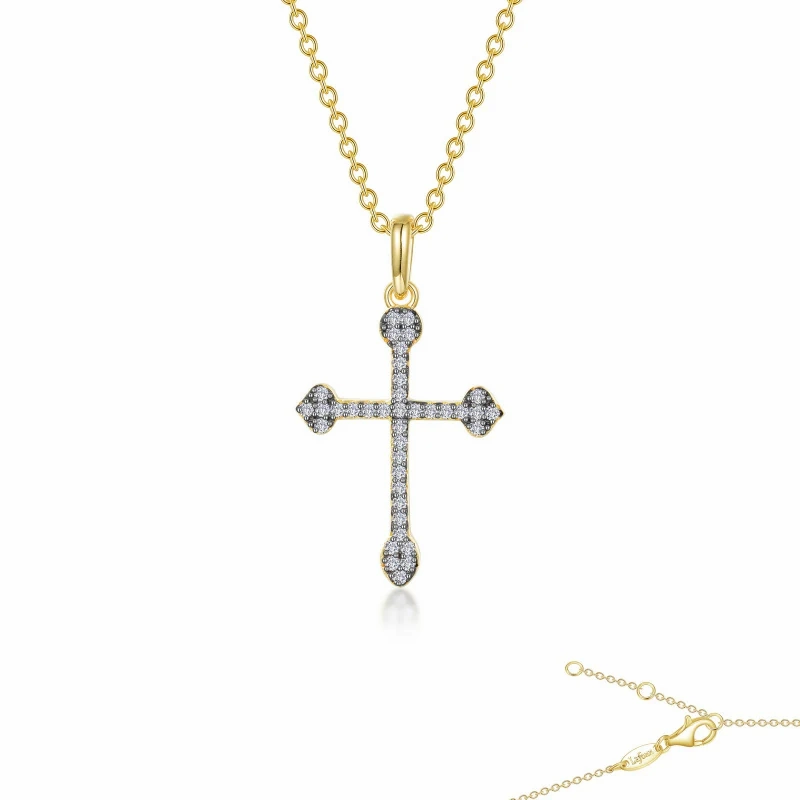 Lafonn Cross Pendant Graceful Shape Polished Radiance