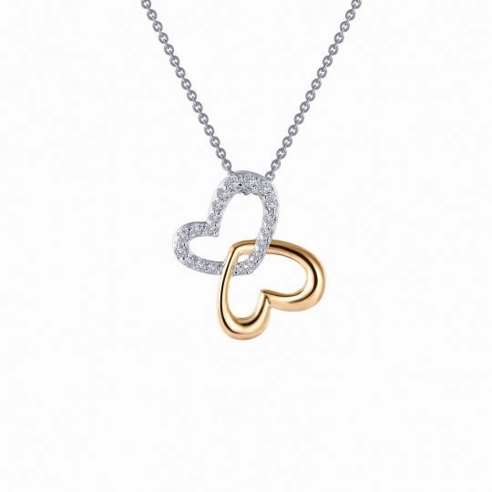 Trendy Outfit Stylish Craft Lafonn Double Heart Butterfly Pendant