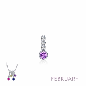 Lafonn February Birthstone Love Pendant Shiny Accent Party Ready