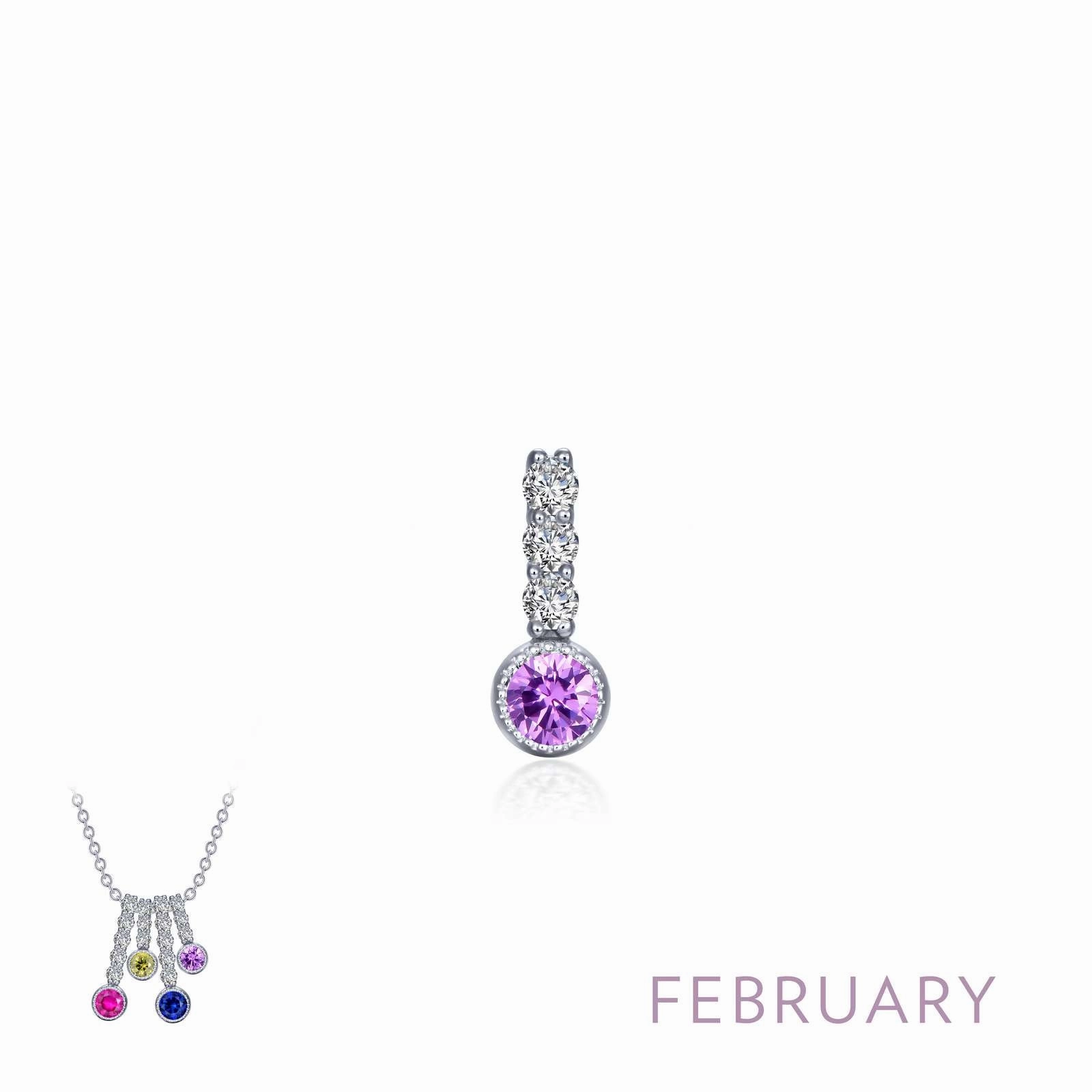 Lafonn February Birthstone Love Pendant Shiny Accent Party Ready