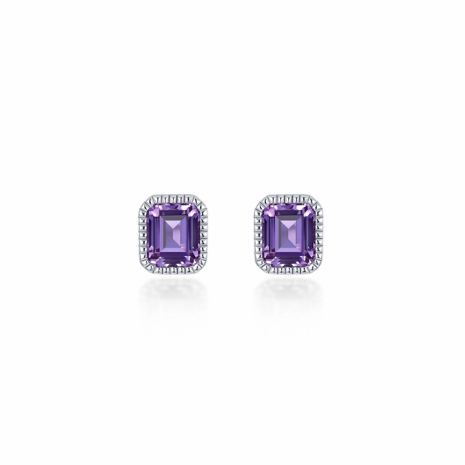 Lafonn February Birthstone Solitaire Earrings Bridal Accent