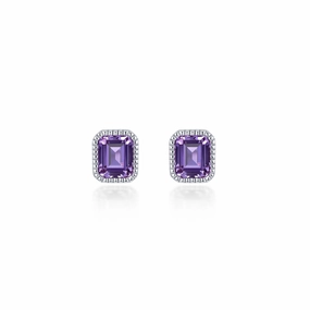 Lafonn February Birthstone Solitaire Earrings Bridal Accent