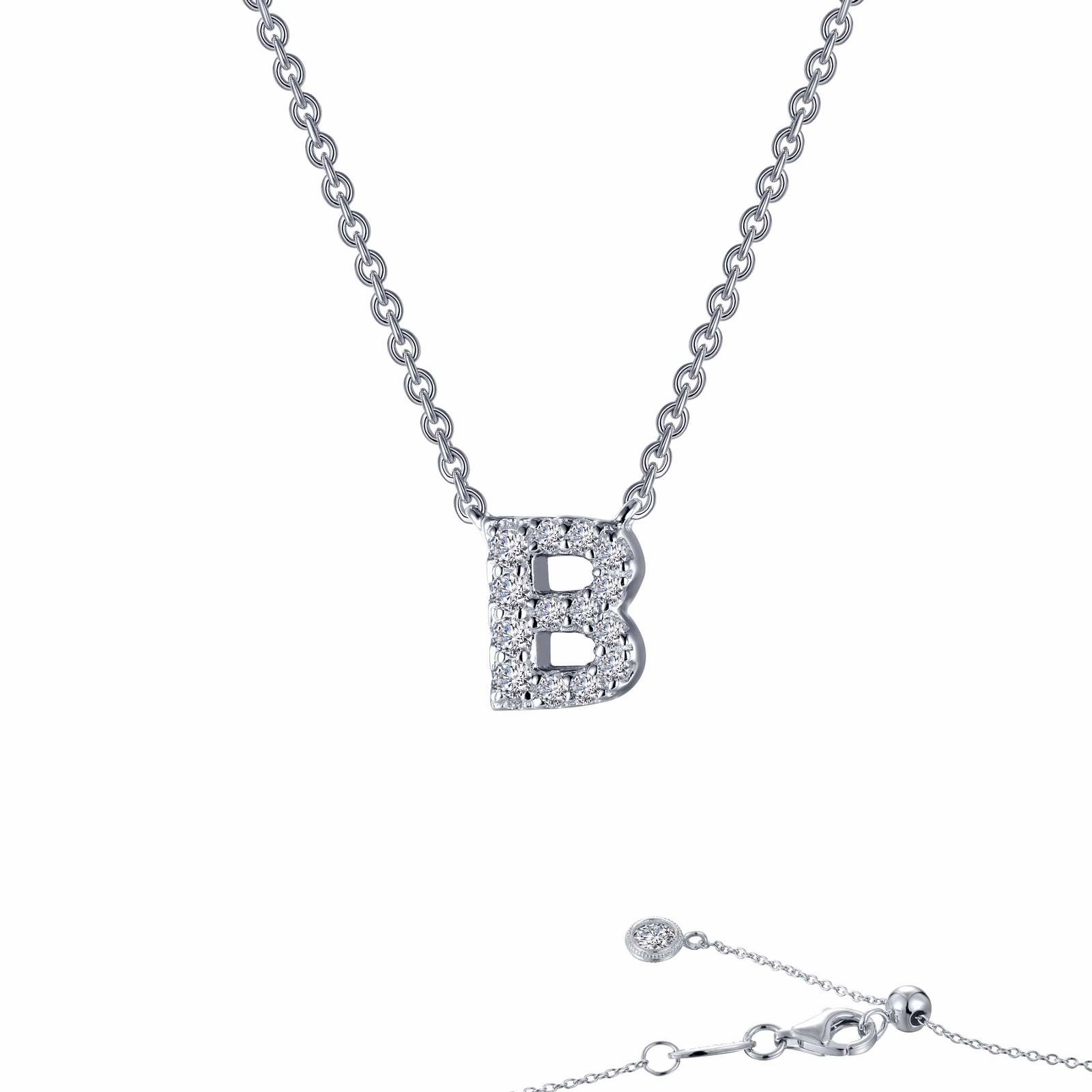 Lafonn Letter B Initial Necklace Pure Accent