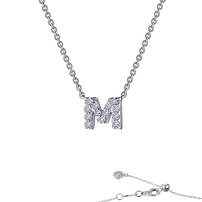 Lafonn Letter M Initial Necklace Impeccable Finish